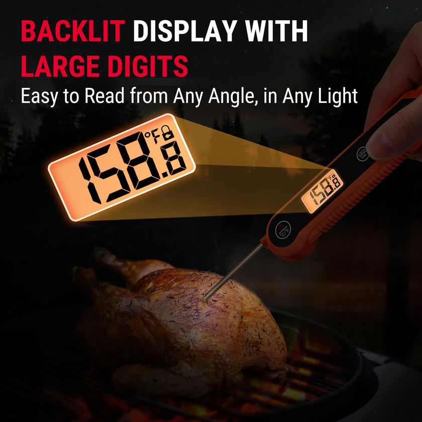 TempPro Digital Instant Read Meat Thermometer for Grilling Waterproof Kitchen Food Thermometer with Calibration Backlight Baking Bread Candy Thermometer Cooking Tools Utensils (Previously ThermoPro) 🍁 All In One Marketplace Canada