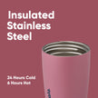 Owala SmoothSip Slider Insulated Stainless Steel Coffee Tumbler, Reusable Iced Coffee Cup, Hot Coffee Travel Mug, BPA Free 12 oz, Crochet Queen 🍁 All In One Marketplace Canada