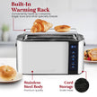 Elite Gourmet ECT5322 Long Slot 4 Slice Toaster, Countdown Timer, Bagel Function, 6 Toast Setting, Defrost, Cancel Function, Built-in Warming Rack, Extra Wide Slots for Bagels Waffles, Stainless Steel 🍁 All In One Marketplace Canada