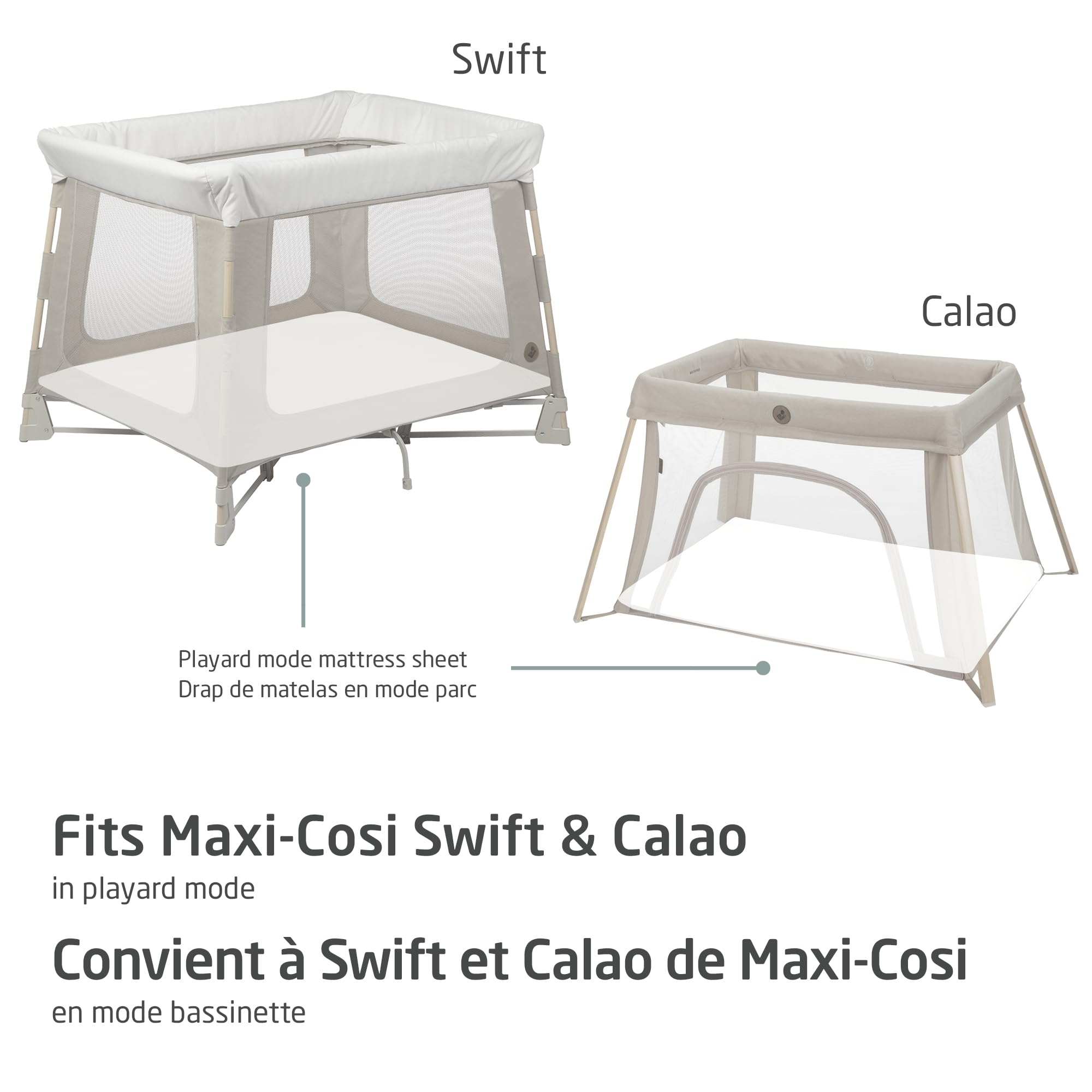 Maxi-Cosi Swift/Calao Playard Mode Fitted Sheets – 2-Pack, 100% Cotton, Soft and Breathable, Durable, Perfect Fit for Playard Mattress, Machine Washable, Baby Bedding Essentials 🍁 All In One Marketplace Canada