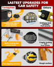 Tevlaphee Steering Wheel Lock Anti-Theft Car Device Heavy Duty Security Car Lock Antitheft Locking Devices Great Deterrent Adjustable Car Wheel Lock Anti Theft for Vehicle Truck with 3 Keys(Yellow) 🍁 All In One Marketplace Canada
