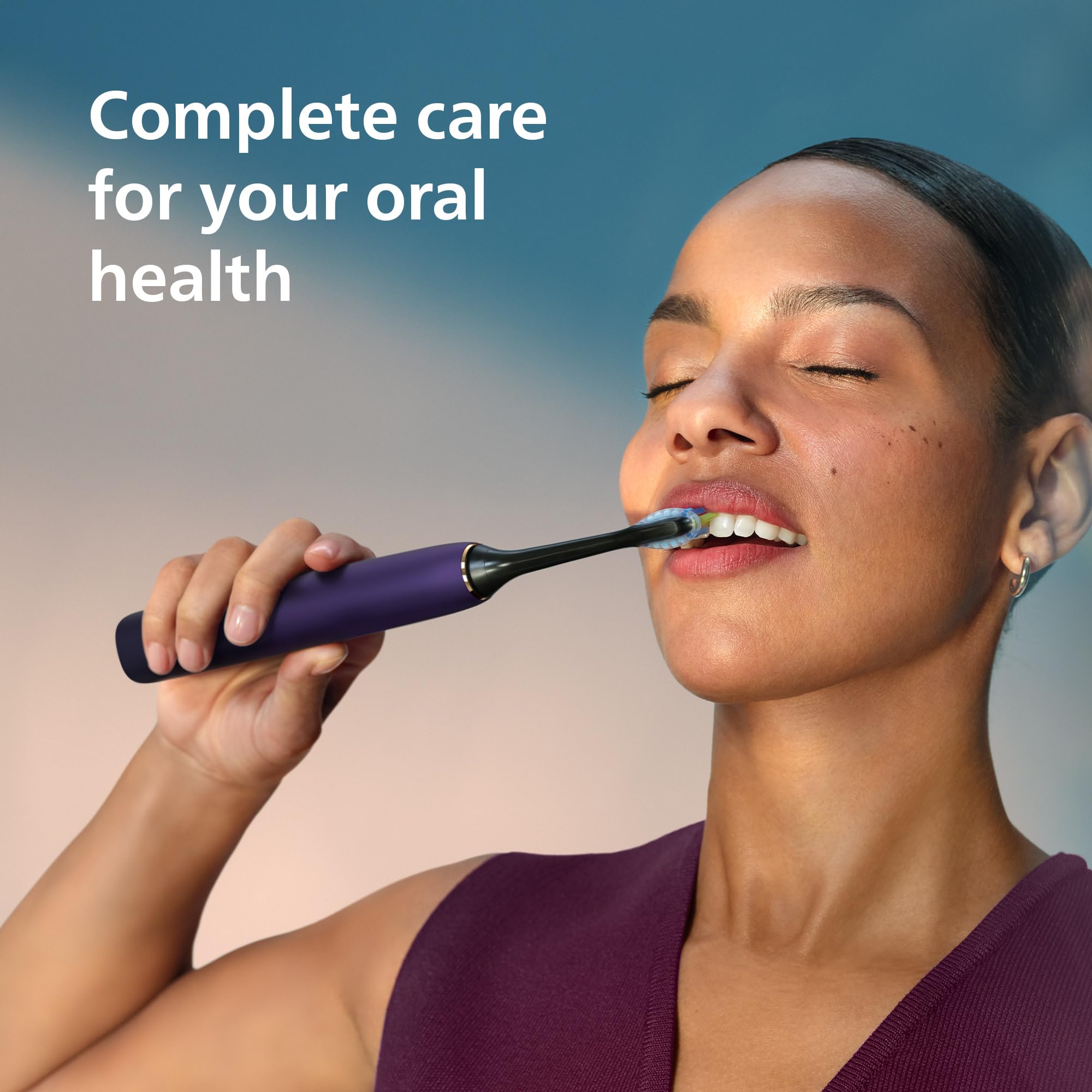 Philips Sonicare DiamondClean 9000 Electric Toothbrush - Sonic Toothbrush with App, Pressure Sensor, 12 Brushing Settings, Replacement Reminder, Charging Stand, Travel Case, Amethyst, HX9911/91 🍁 All In One Marketplace Canada