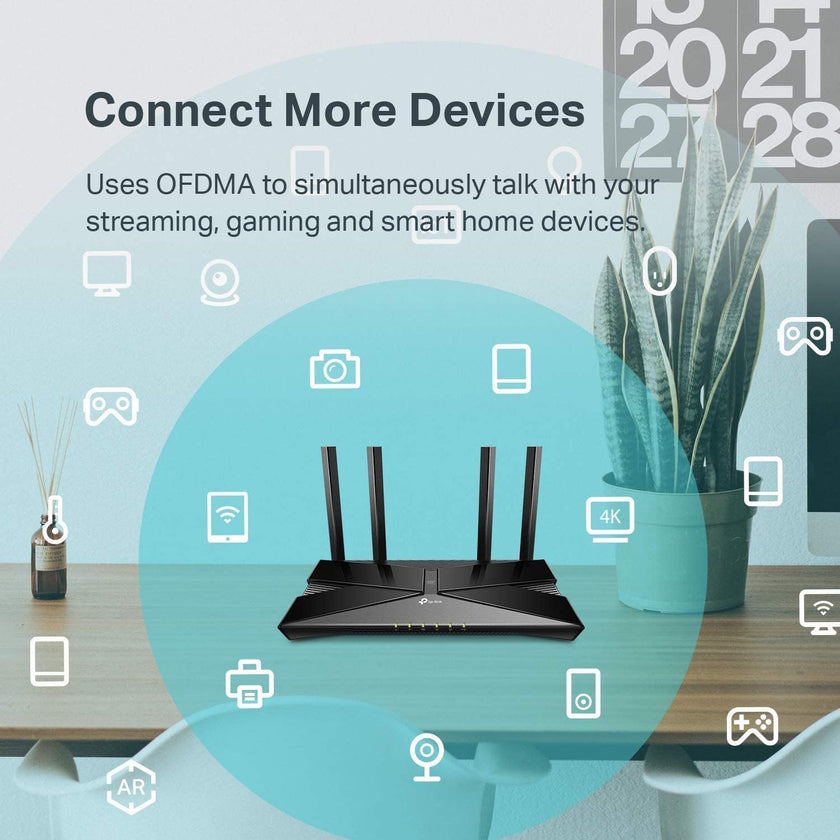 TP-Link AX1500 WiFi 6 Smart WiFi Router (Archer AX10) - Dual Band Gigabit Wireless Internet Router, 4 Gigabit LAN Ports, Beamforming, OFDMA, MU-MIMO, Parental Controls, Works with Alexa 🍁 All In One Marketplace Canada