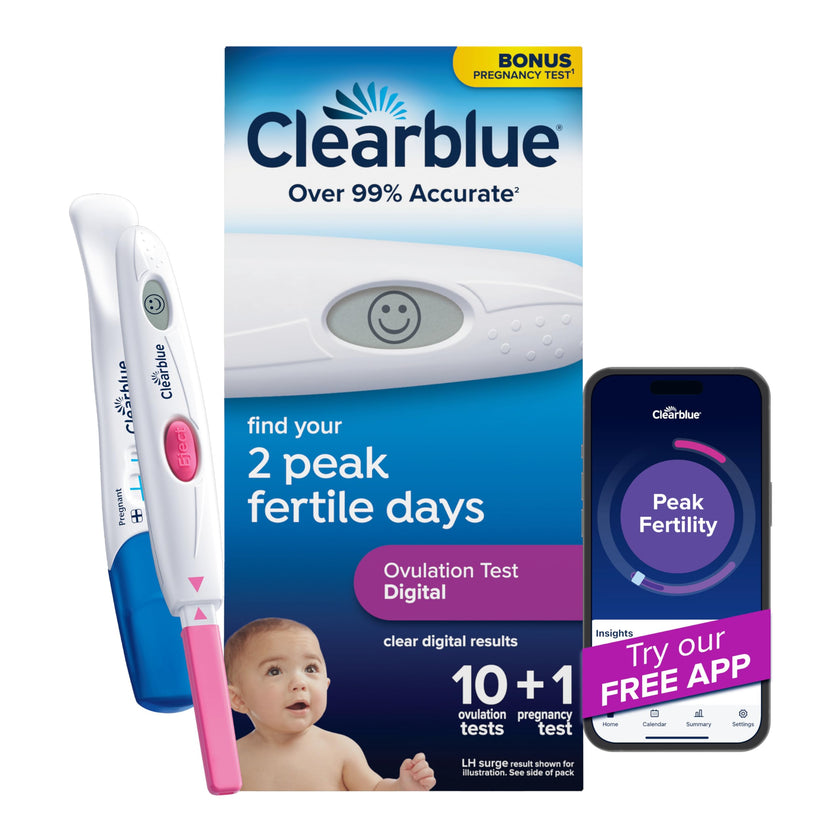 Clearblue Digital Ovulation Test Predictor Kit, Plus Bonus Rapid Detection Pregnancy Test, 10 Ovulation Tests & 1 Pregnancy Test 🍁 All In One Marketplace Canada