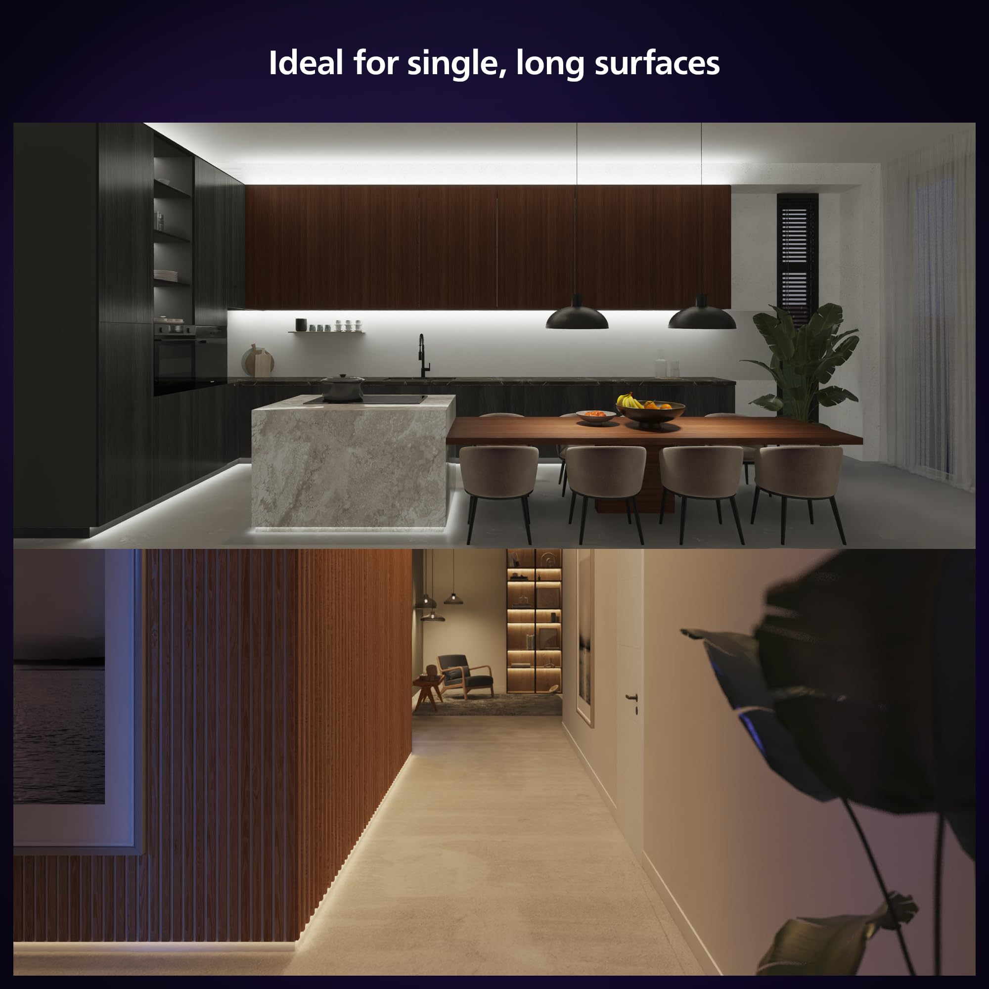 Philips Hue Indoor 3M (10FT) Smart LED Solo lightstrip Base Kit - 1 Pack - Control with Hue App - Works with Alexa, Google Assistant and Apple HomeKit 🍁 All In One Marketplace Canada