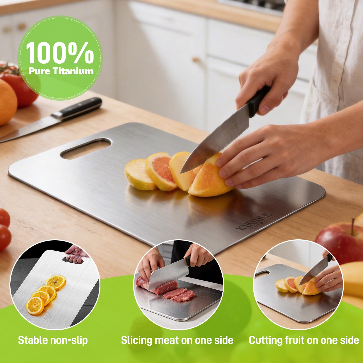 Titanium Cutting Board 2026 New Upgrade 100% Pure Titanium Cutting Boards for Kitchen - Double-Sided Food-Grade titanware Cutting Board Non-Stick Durable and Easy to Clean (13.3 x 9 in) 🍁 All In One Marketplace Canada