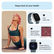 Google Fitbit Versa 4 Fitness Smartwatch with Daily Readiness, Gps, 24/7 Heart Rate, 40+ Exercise Modes, Sleep Tracking and More, Waterfall Blue/platinum, One Size (S and L Bands Included) 🍁 All In One Marketplace Canada