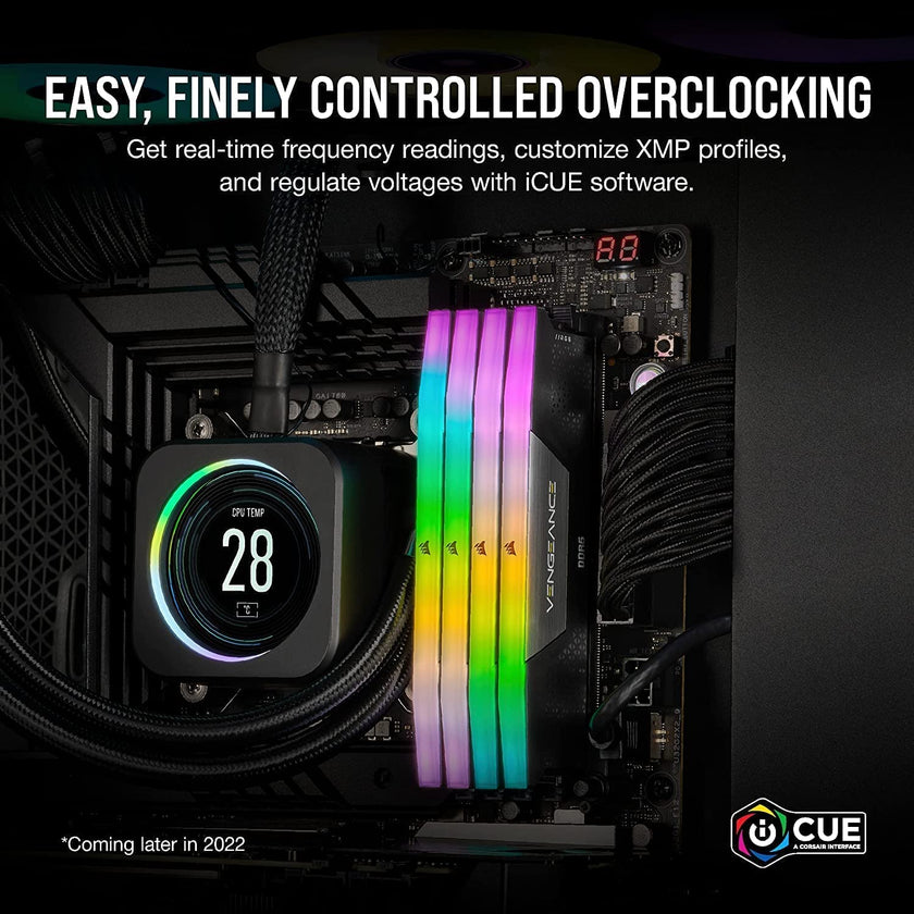 CORSAIR Vengeance RGB DDR5 RAM 32GB (2x16GB) Up to 6000MHz CL36-44-44-96 1.35V Intel XMP 3.0 Computer Memory – Black (CMH32GX5M2E6000C36) 🍁 All In One Marketplace Canada