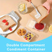 Pure Future 20-Pack Reusable Double Compartment Snack Containers with Lids - BPA-Free PP Meal Prep Bento Boxes for Lunch, Fruit & Dips, Microwave/Dishwasher Safe 🍁 All In One Marketplace Canada