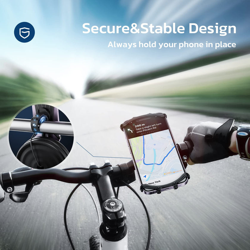 VUP Bike Phone Mount, Universal Bike Cell Phone Holder, 360° Rotatable, Silicone Bicycle Phone Mount Compatible with iPhone 17/16/15/14/13/Pro Max/Pro/mini, 4.0''~6.7'' Cellphones 🍁 All In One Marketplace Canada