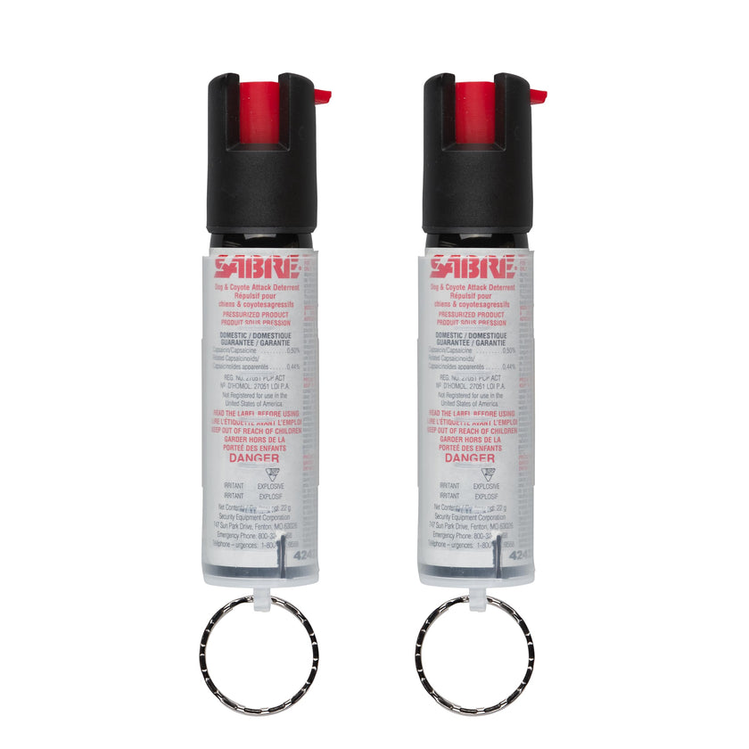 Sabre Protector 22-Gram Dog Spray with Key Ring, 14 Second Total Spray Time, 3.5-Meter Range, Humane Dog Attack Deterrent, Maximum Strength Allowed by Health Canada 🍁 All In One Marketplace Canada