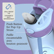 Contigo Kids Aubrey Straw Water Bottle with Leak-Proof Lid, BPA-Free Plastic, Dishwasher Safe, Periwinkle & Amethyst, 14 oz (414 mL) 🍁 All In One Marketplace Canada