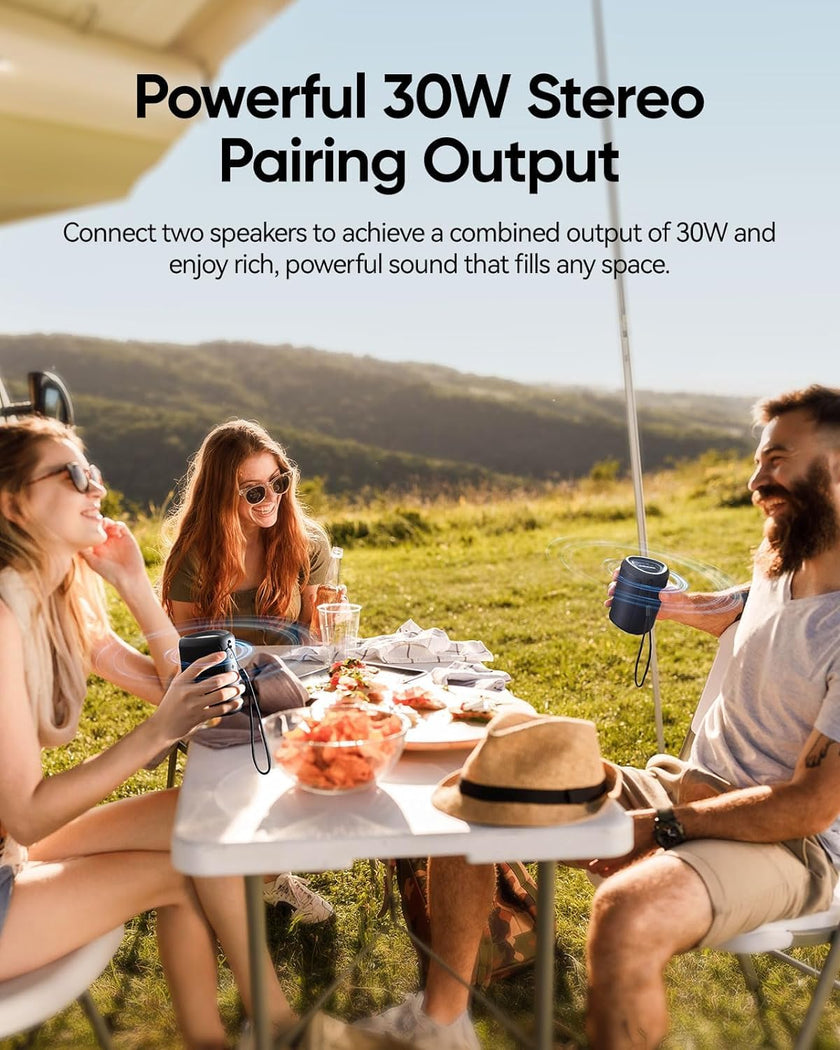 Portable Bluetooth Speaker with Lights, Powerful Crystal Clear Sound, IPX5 Waterproof, All Day Playtime, AUX&TF-Card Input, Bluetooth 5.3, TWS Paring, Small Wireless Speaker for Outdoor, Gift Ideas 🍁 All In One Marketplace Canada