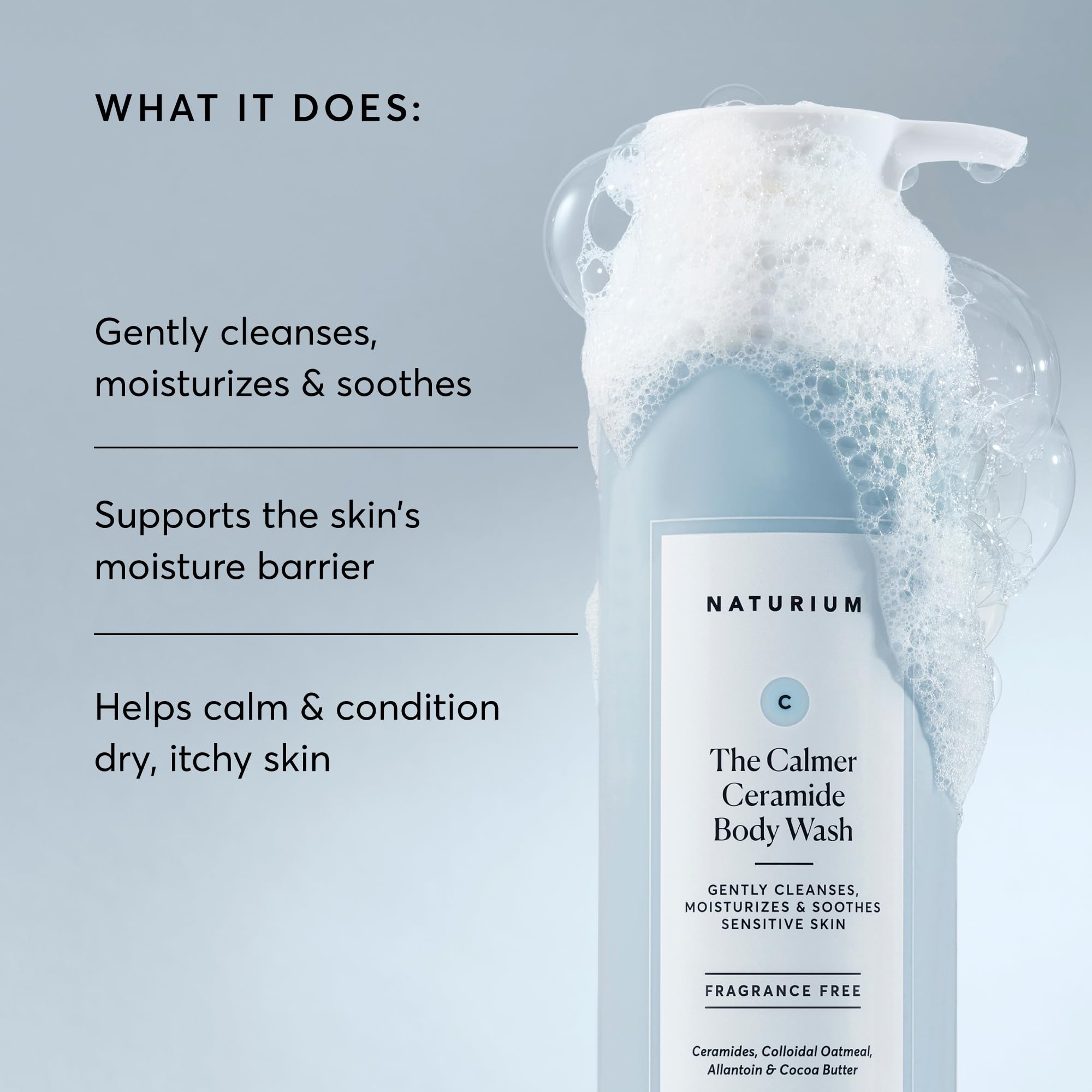 Naturium The Calmer Ceramide Body Wash, Fragrance-Free, Cleansing & Moisturising for Dry, Sensitive Skin, Dermatologist-Tested, Paraben & Cruelty-Free, 500 mL / 16.9 fl oz 🍁 All In One Marketplace Canada