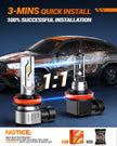 SEALIGHT H11 LED Fog Light Bulbs Yellow, 600% Brightness 12000LM H8 H9 H16 Fog lamp Lights or Daytime Running Lamp, 3000K Golden Yellow, Pack of 2 🍁 All In One Marketplace Canada