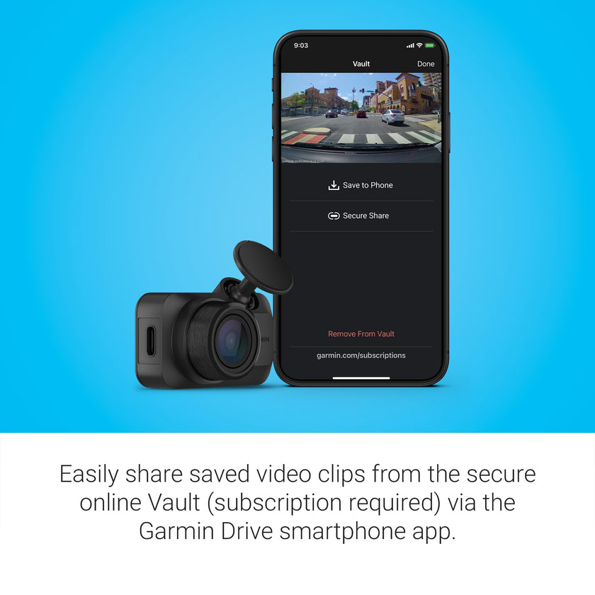 Garmin Dash Cam™ Mini 3, Ultracompact 1080p HD Dash Cam with a 140-degree Field of View, Built in Clarity™ Polarizer, Voice Controlled, Automatic Recording 🍁 All In One Marketplace Canada