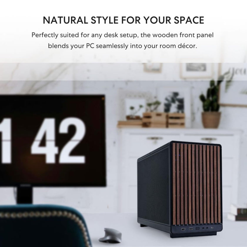 Lian Li A3-mATX-WD-26.3L Micro Form Factor Chassis-No Fans Included-Supports 360mm AIO-Modularity Design-for M-ATX, ITX Motherboard-DAN Cases Collaboration-Wood Front Panel-Black (A3X-WD) 🍁 All In One Marketplace Canada
