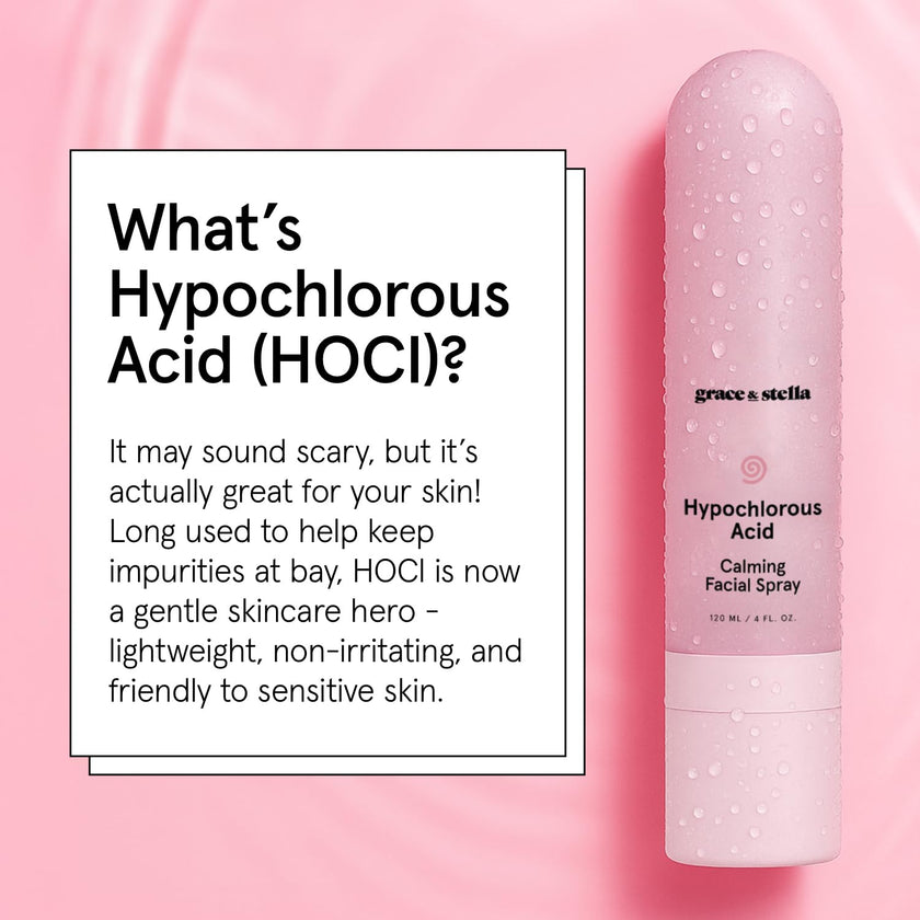 grace & stella Hypochlorous Acid Spray - Gentle Face Spray to Calm Redness & Flare-Ups - Soothing Facial Mist for Sensitive Skin (120 ml/4.22 fl oz) 🍁 All In One Marketplace Canada