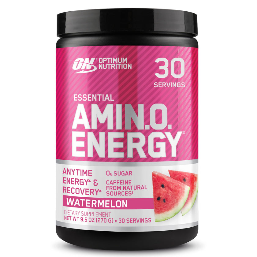 Optimum Nutrition Amino Energy Powder: Pre- workout & Anytime energy with Green tea, Green coffee extract + BCAA's - Watermelon: 30 servings [270g] (packaging may vary) 🍁 All In One Marketplace Canada