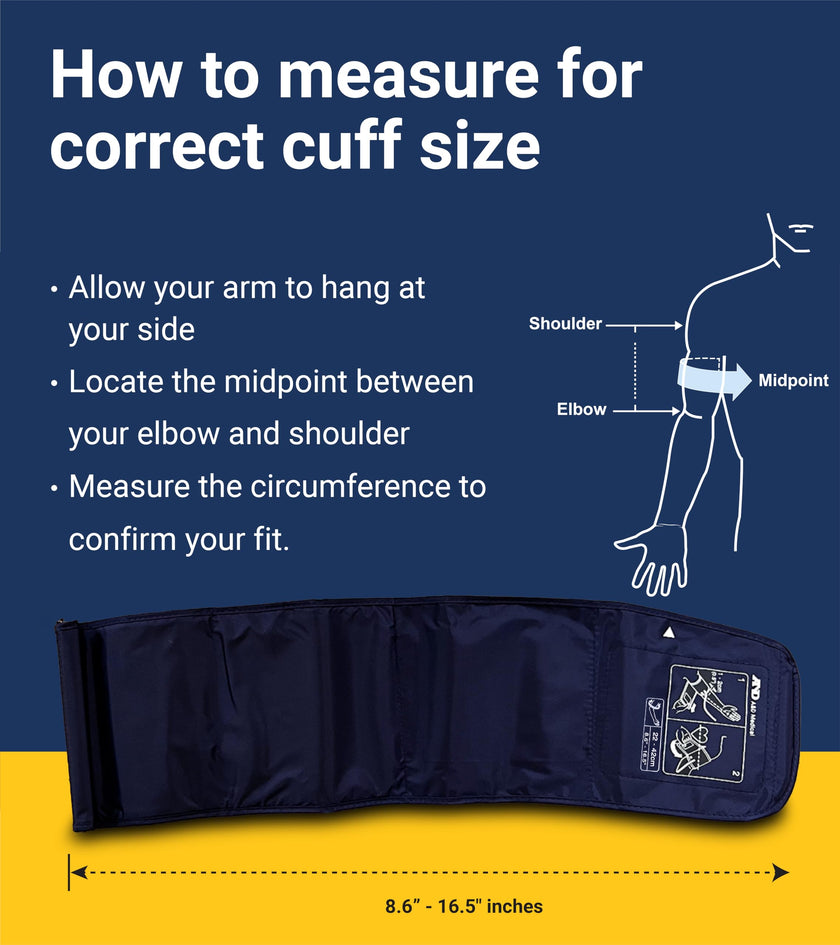 A&D Medical Blood Pressure Monitor for Home Use - UA-651CN - Upper Arm Precise BP Machine - Wide Range Cuff (8.6–16.5” / 22-42 cm) Easy To Use, One Click Operation, Adults, AA Batteries, 1-User 🍁 All In One Marketplace Canada