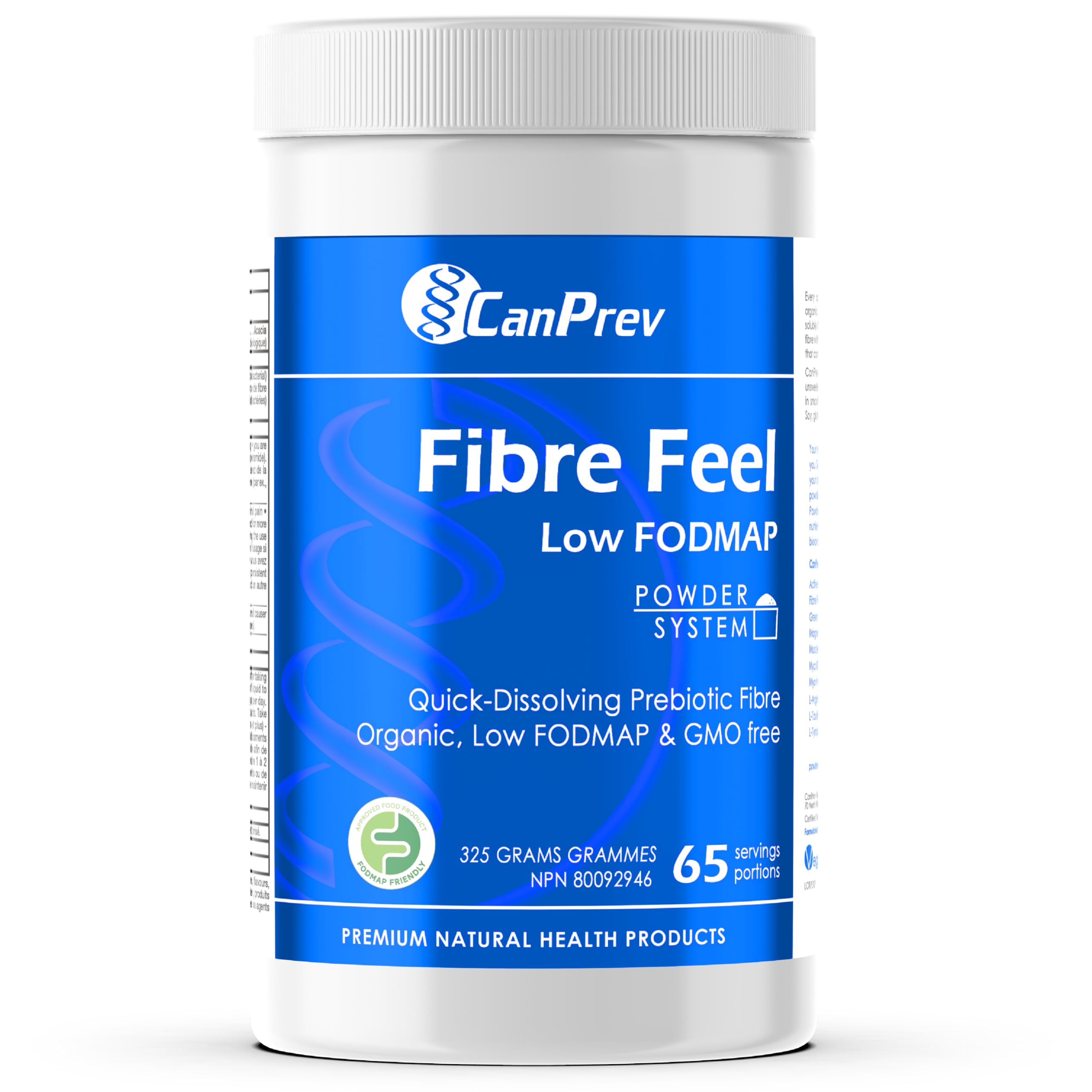 CanPrev Organic Fibre Feel Powder 325g, 65 Servings, Unflavoured & Easy to Mix, Promotes Digestive Wellness & Regularity, Quick-Dissolving & Gentle, Natural Ingredients, Perfect for Smoothies & Shakes 🍁 All In One Marketplace Canada