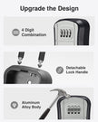 Puroma Key Lock Box, Portable Combination Lockbox Wall-Mounted Key Storage Box for House Keys, Resettable Code Safe Security Lock Box for Home, Office, Apartment Spare Key Storage (1 Pack, Gray) 🍁 All In One Marketplace Canada