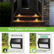 Solar Lights for Steps Decks Pathway Yard Stairs Fences, LED lamp, Rainproof, Black Metal case, 6 Pack 🍁 All In One Marketplace Canada
