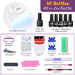 JODSONE 60 PCS Gel Nail Polish Kit with U V Light Base and Matte Glossy Top Coat Nail Gel Polish Soak off Manicure Accessory Tools Suitable for All Seasons 🍁 All In One Marketplace Canada