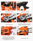 VEVOR Gas Chainsaw, 25.4CC 12
