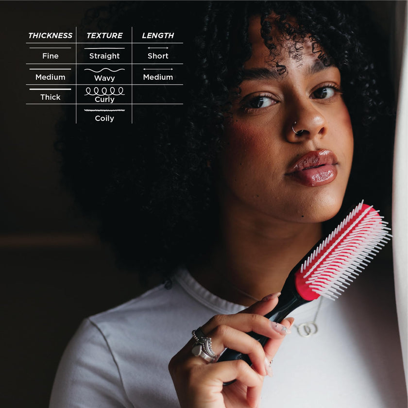 Denman D3 Original Curl Definer & Styler – 7‑Row Detangling Brush for Smooth, Defined Curls – Precision Styling Brush for Curly or Straight Hair – For Men and Women 🍁 All In One Marketplace Canada