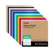 Cricut Value Permanent Vinyl - Rainbow Sampler - 12in x 12in (25 Count) 🍁 All In One Marketplace Canada