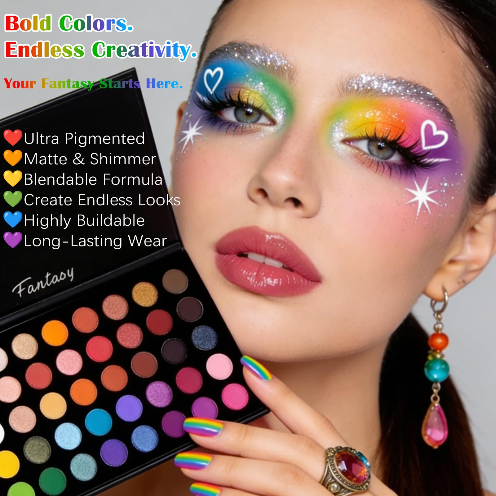 UCANBE Highly Pigmented Eye Makeup Palette, Matte Shimmer Metallic Eyeshadow Pallet Long Lasting Blendable Natural Colors Make Up Eye Shadows Cosmetics Gift Kit 🍁 All In One Marketplace Canada