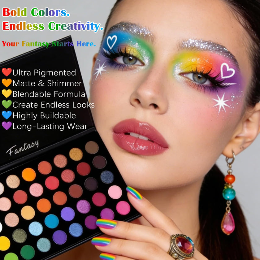 UCANBE Highly Pigmented Eye Makeup Palette, Matte Shimmer Metallic Eyeshadow Pallet Long Lasting Blendable Natural Colors Make Up Eye Shadows Cosmetics Gift Kit 🍁 All In One Marketplace Canada