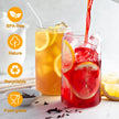 sungwoo Glass Cups with Bamboo Lids and Straws, 16OZ Ice Coffee Cup, Drinking Cup Set with Wooden Lids, Home Essential Glass Tumblers for Beer, Cocktail, Tea and Latte Clear (4) 🍁 All In One Marketplace Canada