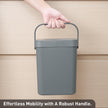 EKO Puro Mini Wall-Mounted Trash Can with Lid, Indoor Food Waste Compost Bucket, 0.79 Gal / 3L Small Hanging Trash Can for Kitchen (Grey) 🍁 All In One Marketplace Canada