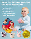 hahaland Montessori Baby Toys 6-12 Months - Surprise Barn with Stuffed Farm Animals Toys for Babies with Rattle & Mirror, Sensory Toys for Babies Boy Girl, Travel Toys for Toddlers 1-3 🍁 All In One Marketplace Canada