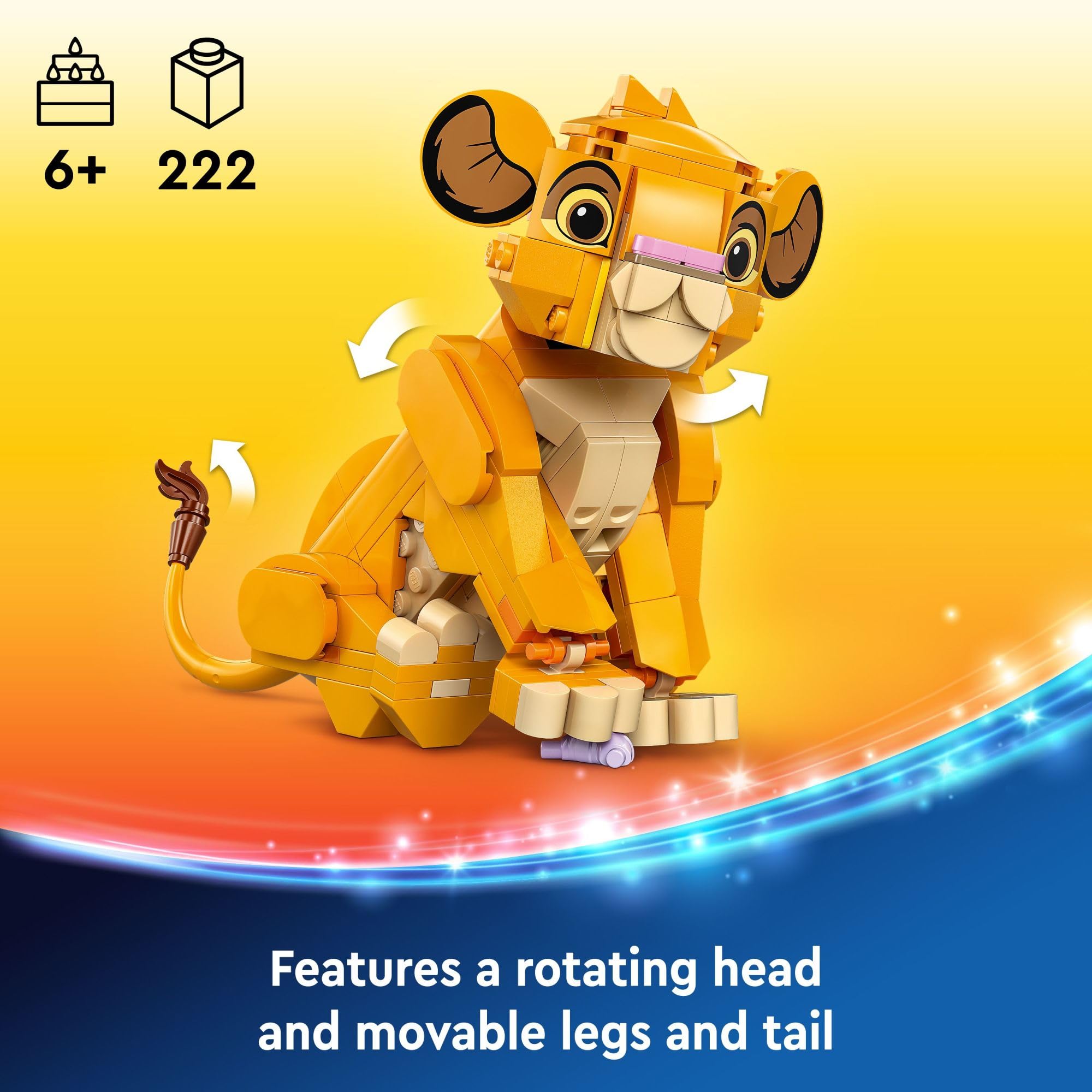 LEGO Disney Simba The Lion King Cub Buildable Disney Toy for Kids, Disney Collection, Lion King Movie Toy, Simba Toy Construction Playset Figure, Fun Gift for Girls and Boys Ages 6 and Up, 43243 🍁 All In One Marketplace Canada