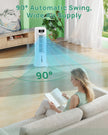 Portable Air Conditioner, 800ML Water Tank, 6 Speeds & 2 Cool Mist, 3 IN 1 Air Cooler, 90° Auto Oscillation, 12H Timer, 5M Remote Control, Quiet Cooling Tower Fan Air Conditioner for Room Office 🍁 All In One Marketplace Canada