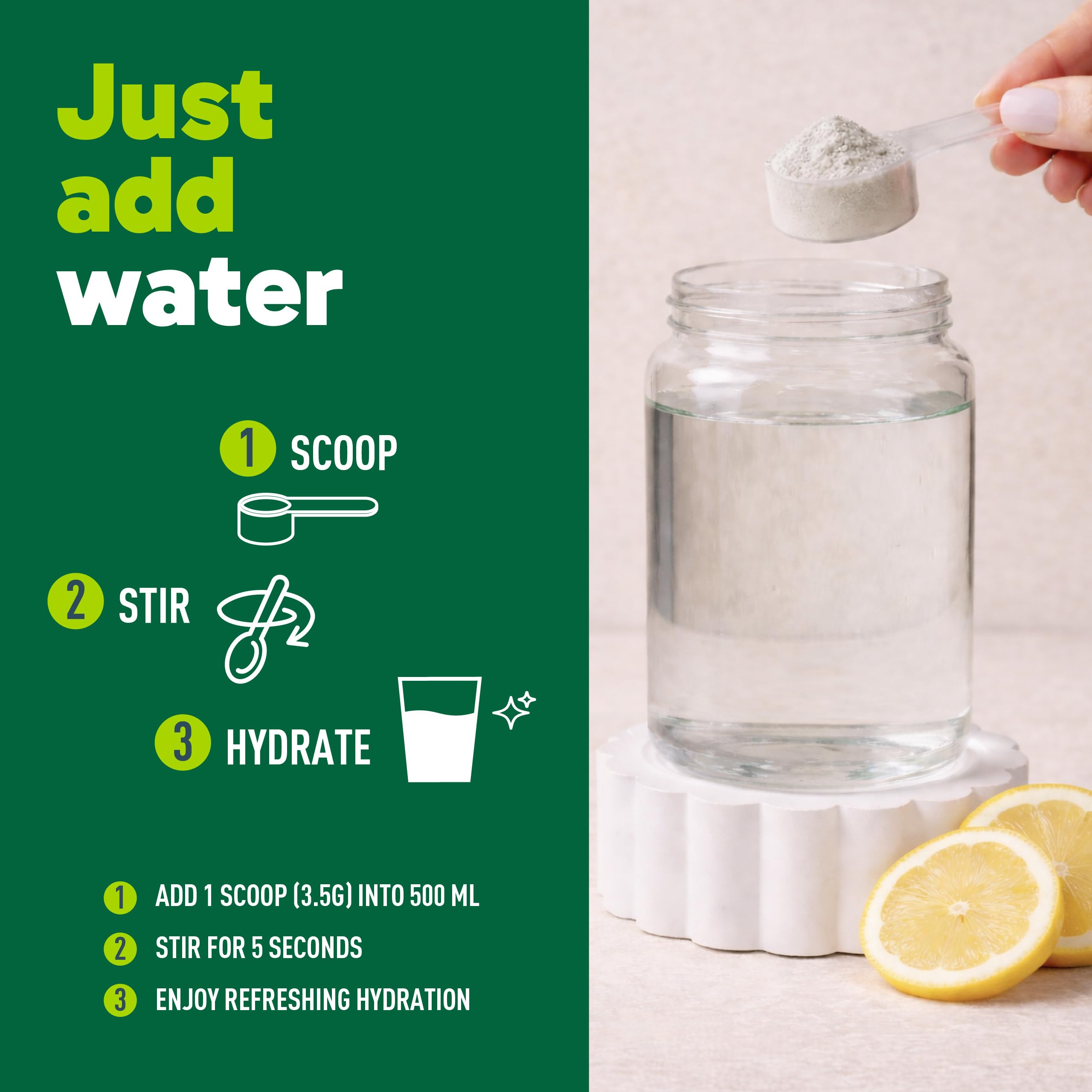 Organika Canadian-Made Electrolytes Powder with Vitamin C & Prebiotic Fibre - Sugar-Free Hydration Drink Mix - Lemon Iced Tea - 210 g - 60 servings 🍁 All In One Marketplace Canada