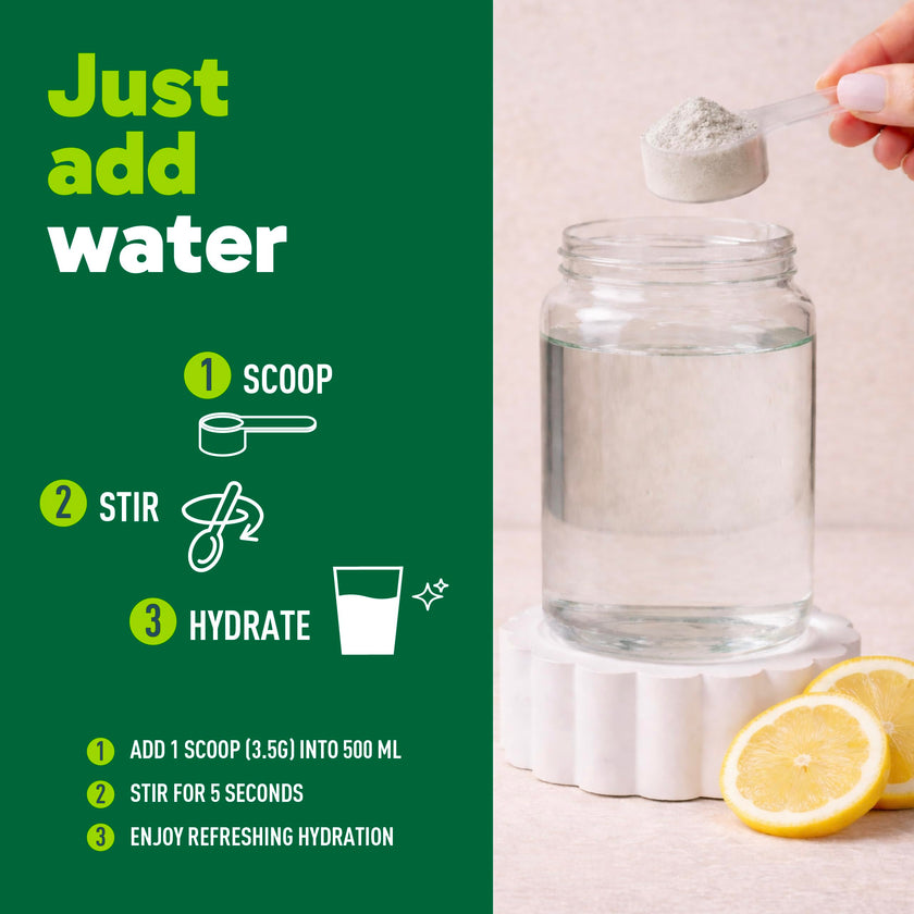 Organika Canadian-Made Electrolytes Powder with Vitamin C & Prebiotic Fibre - Sugar-Free Hydration Drink Mix - Lemon Iced Tea - 210 g - 60 servings 🍁 All In One Marketplace Canada