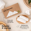 6-Pack Organic Baby Washcloths - Soft Viscose from Bamboo Washcloth, Baby Wash Cloths, Baby Wash Cloth for Newborn, Kids, Bath Baby Towels, Face Towel, Face Cloths (White) 🍁 All In One Marketplace Canada