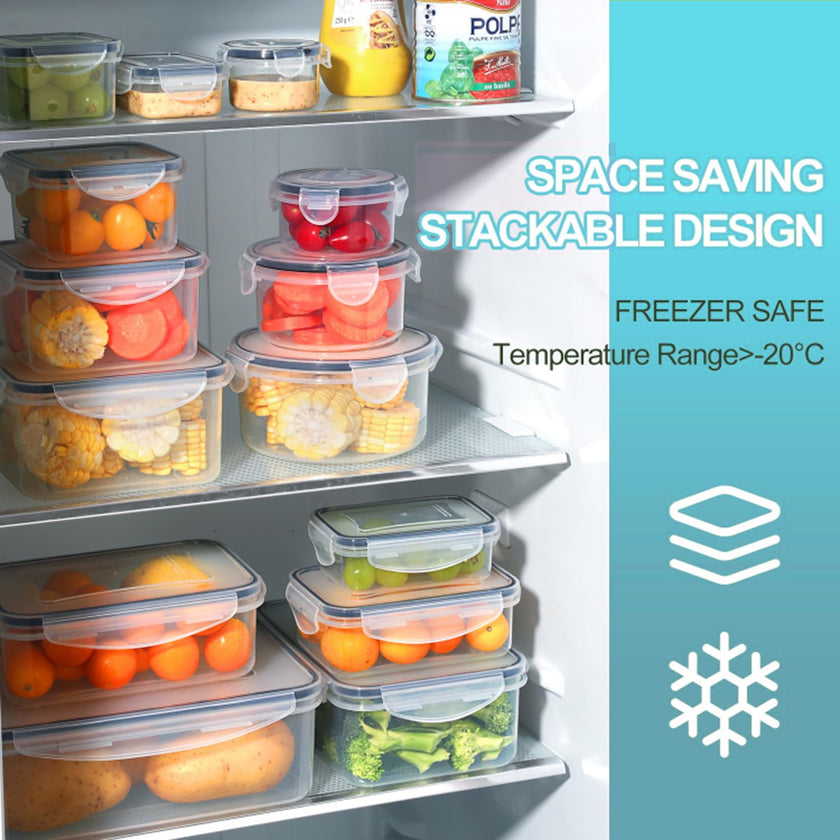 Pure Future 50-Piece Food Storage Containers Set (25-Pack) - Includes 2x JUMBO 2.5L (84oz) & 2x 1.5L Large Bins, Airtight Plastic Meal Prep Lunch Boxes with Lids, Microwave/Freezer Safe, BPA Free 🍁 All In One Marketplace Canada