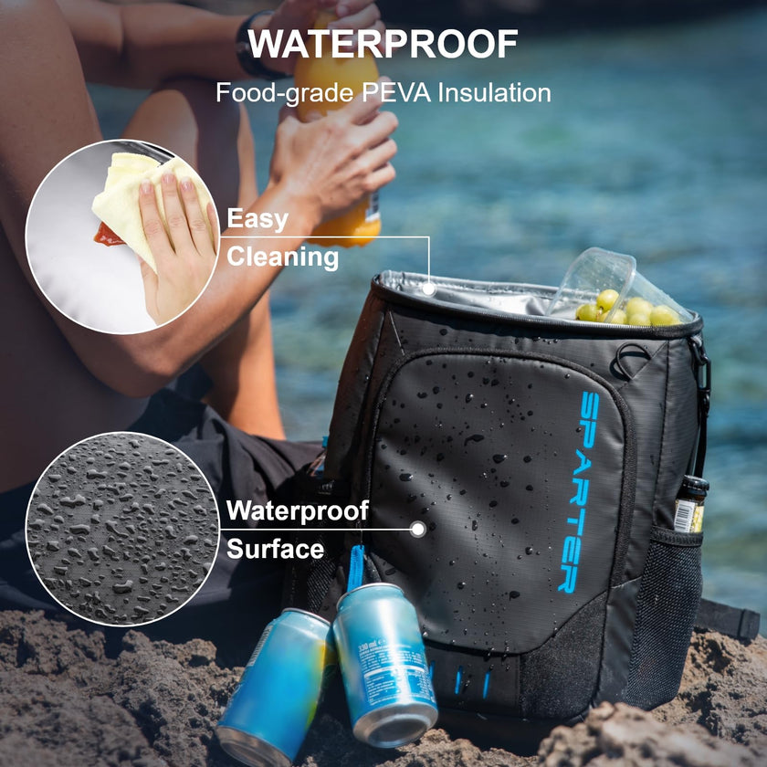 SPARTER Backpack Cooler Insulated Leak Proof 33 Cans, 2 Insulated Compartments Thermal Bag, Portable Lightweight Beach Travel Camping Lunch Backpack for Men and Women 🍁 All In One Marketplace Canada