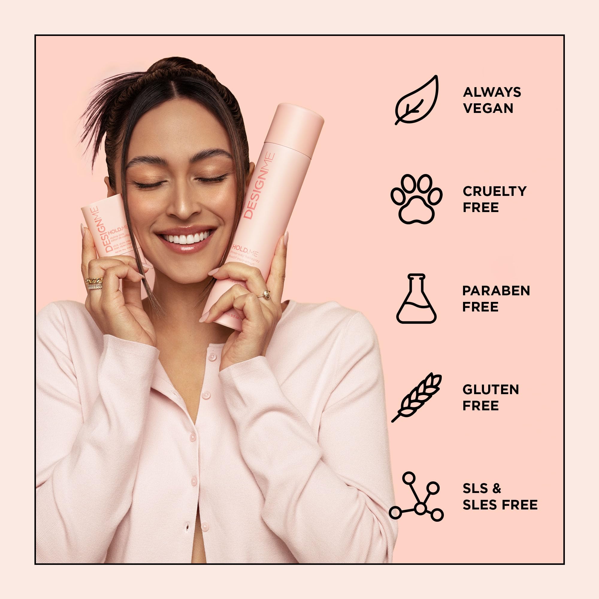 Design.Me HOLD.ME Styling Stick | Vegan Hair Wax Stick for Women | Controls Frizz, Tame Flyaways & Smooths Hair | With Long-Lasting Hold 🍁 All In One Marketplace Canada