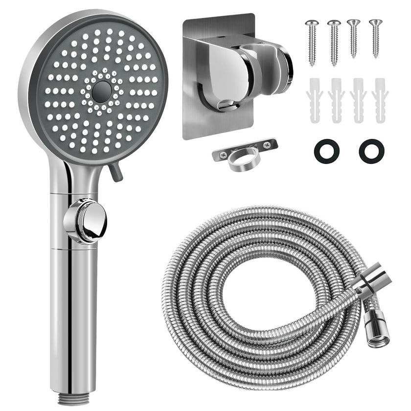 RV Shower Head with Hose, High Pressure 5 Mode Shower Head Replacement, Shower Head for RV/Campers, Travel Trailer, Motorhome for Water Saving, Handheld Shower Head Holder and Hose, On Off Switch 🍁 All In One Marketplace Canada