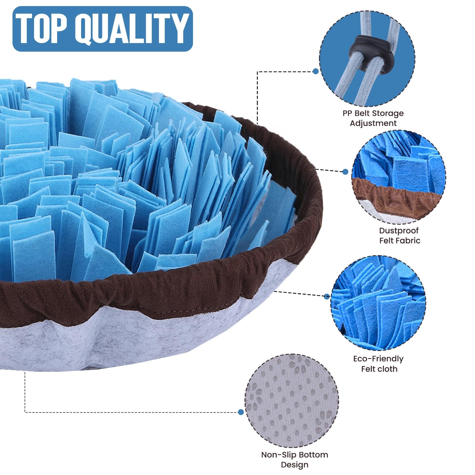 PET ARENA Adjustable Snuffle mat for Dogs, Dog Puzzle Toys, Enrichment Pet Foraging mat for Smell Training and Slow Eating, Stress Relief Interactive Dog Toy for Feeding, Dog Mental Stimulation Toys 🍁 All In One Marketplace Canada