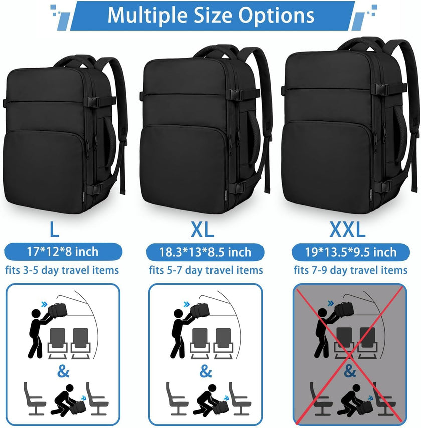 ZOMFELT Travel Backpack for Women Men, TSA 15.6