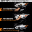 CERAKOTE® Ceramic Headlight Restoration Kit – Guaranteed To Last As Long As You Own Your Vehicle – Brings Headlights back to Like New Condition - 3 Easy Steps - No Power Tools Required 🍁 All In One Marketplace Canada