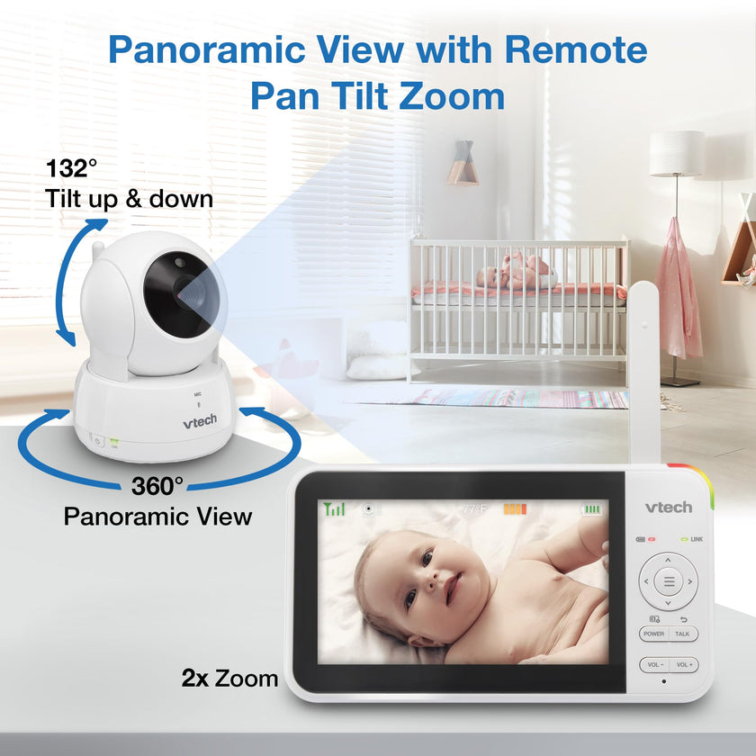 VTech VM924 Pan & Tilt Video Baby Monitor, 5