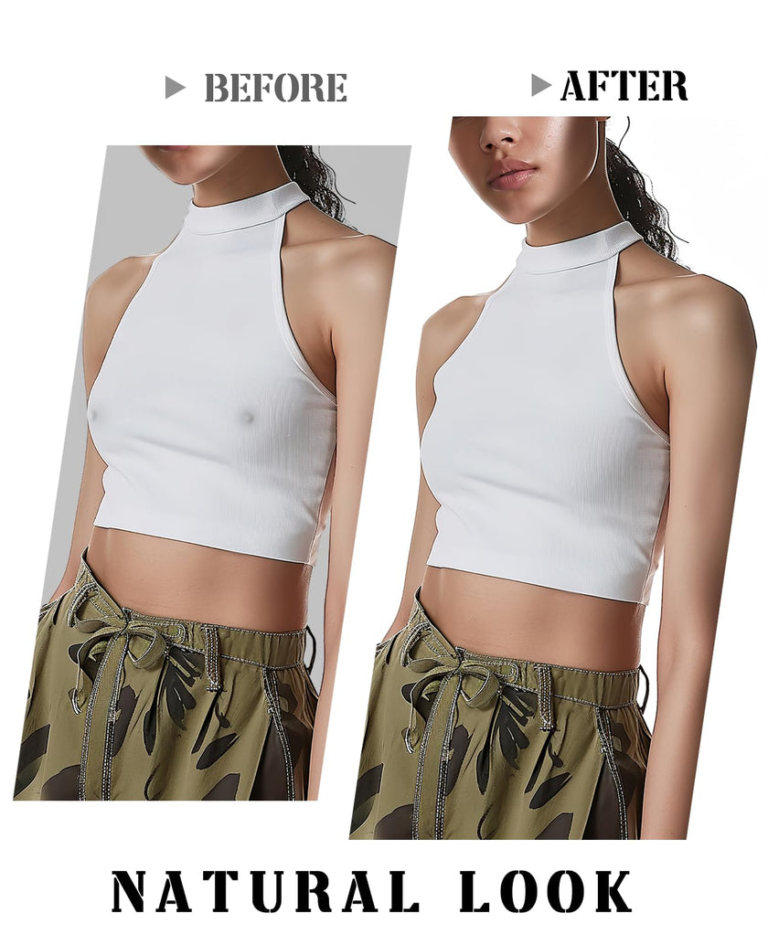 VOCH GALA Nipple Cover for Women 2 Pairs, Reusable Sticky Bra, Ultra Thin Nipple Pasties, Travel Essentials Crème 🍁 All In One Marketplace Canada